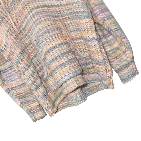 AERIE Street Comfy Oversized Chunky Knit Wool Blend Sweater Hoodie Medium - Picture 9 of 11